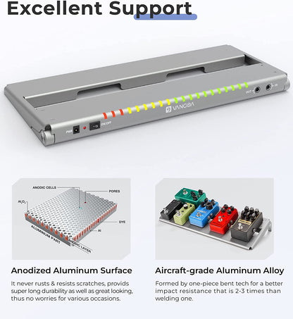 Vangoa VPPD - S Pedalboard with GENUINELY Isolated Power Supply, Beating Light Effects - Vangoa