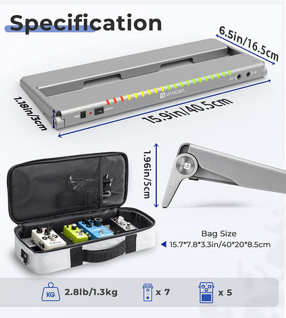 Vangoa VPPD - S Pedalboard with GENUINELY Isolated Power Supply, Beating Light Effects - Vangoa