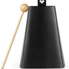 [🇺🇸]Vangoa 7 inch Metal Steel Cow Bell Noise Maker Cowbell Percussion with Handle Stick for Drumset Cheering Wedding Football Sport Games