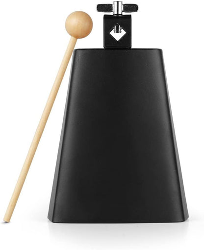 Vangoa 6 inch Metal Steel Cow Bell Noise Maker with Stick for Drumset Kit Percussion