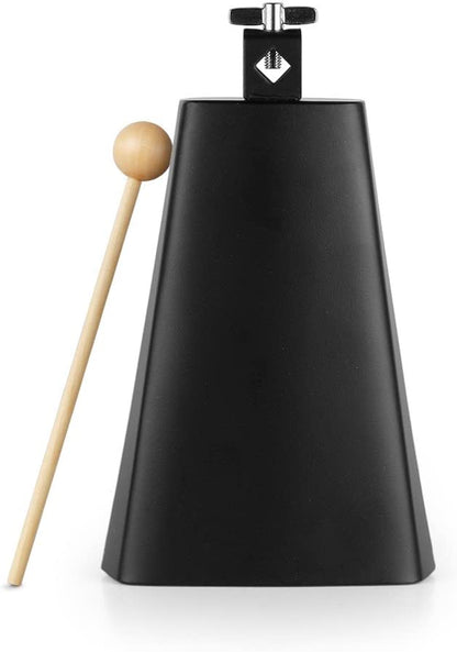 Vangoa 8 inch Metal Steel Cow Bell Noise Maker Cowbell Percussion Instrument with Handle Stick for Drumset Wedding Football Cheering Games