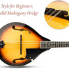 [available on Amazon]Vangoa A Style Mandolin 8 String Sunburst
