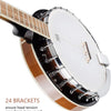 [🇺🇸🇨🇦🇩🇪🇫🇷🇮🇹🇪🇸]Vangoa 5 String Banjo Remo Head Closed Solid Back with beginner Kit 38 Inch