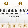 [ON SALE@🇬🇧]Vangoa VGD882 88 Keys Piano Keyboard Foldable Bluetooth Digital Piano with Lighted Keys Semi-Weighted Keyboard Piano, Rechargeable, Portable, White