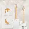 [ON SALE@🇩🇪🇫🇷🇮🇹🇪🇸][available on Amazon]Vangoa E-Gitarre 39 Zoll TELE E-Gitarre Solid Body E-Gitarre Kit mit Tasche, Gurt, Kabel für Anfänger, Weiß