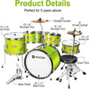 [🇺🇸]Vangoa 5-Piece 16 Inch Drum Kit Green