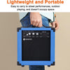 [ON SALE@🇩🇪🇫🇷🇮🇹🇪🇸][available on Amazon]Gitarrenverstärker 10 Watt E-Gitarrenverstärker Tragbar Eingebauter 5,5 Zoll Lautsprecher Kopfhörerausgang und Verzerrungston, Blau von Vangoa