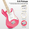 [available on Amazon]Vangoa 30 Inch Kids Electric Guitar with Digital Tuner Pink