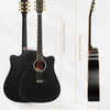 [available on Amazon]Vangoa VG-1 Matte Black Acoustic Guitar 41 Inch