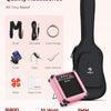 [available on Amazon]Vangoa VEG-2 39 Inch Full Size Electric Guitar Beginner Starter Kit Pink with Amplifier Pink