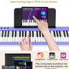 [ON SALE@🇬🇧🇩🇪🇫🇷🇮🇹🇪🇸]Vangoa VGD882 Folding Piano Keyboard 88 Lighted Keys Bluetooth Digital Piano with Semi-Weighted Keys Electronic Piano, Rechargeable, Foldable, Portable, Purple