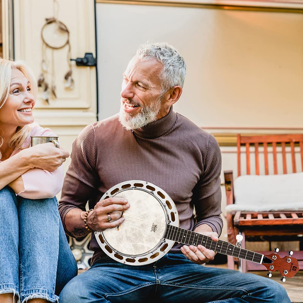 available on Amazon Vangoa VBJ08 5 5 String Banjo with Tone Ring 26