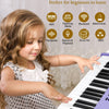 [ON SALE@🇬🇧🇩🇪🇫🇷🇮🇹🇪🇸]Vangoa VGD882 Folding Piano Keyboard 88 Lighted Keys Bluetooth Digital Piano with Semi-Weighted Keys Electronic Piano, Rechargeable, Foldable, Portable, Purple