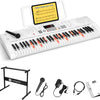 [available on Amazon]Vangoa VGK6101 Keyboard Piano with 61 Lighted Keys 3 Teaching Modes White