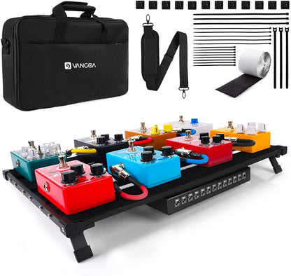 Vangoa Basic VPB30 Gitarren-Pedalboard mit Tragetasche, Aluminiumlegierung, ultradünn, 1,1 kg 