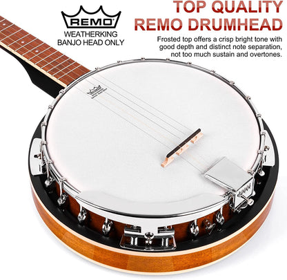 Vangoa Banjo 5 String Beginner Full Size Kit
