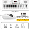 [available on Amazon]Vangoa VGK6101 Keyboard Piano with 61 Lighted Keys 3 Teaching Modes White