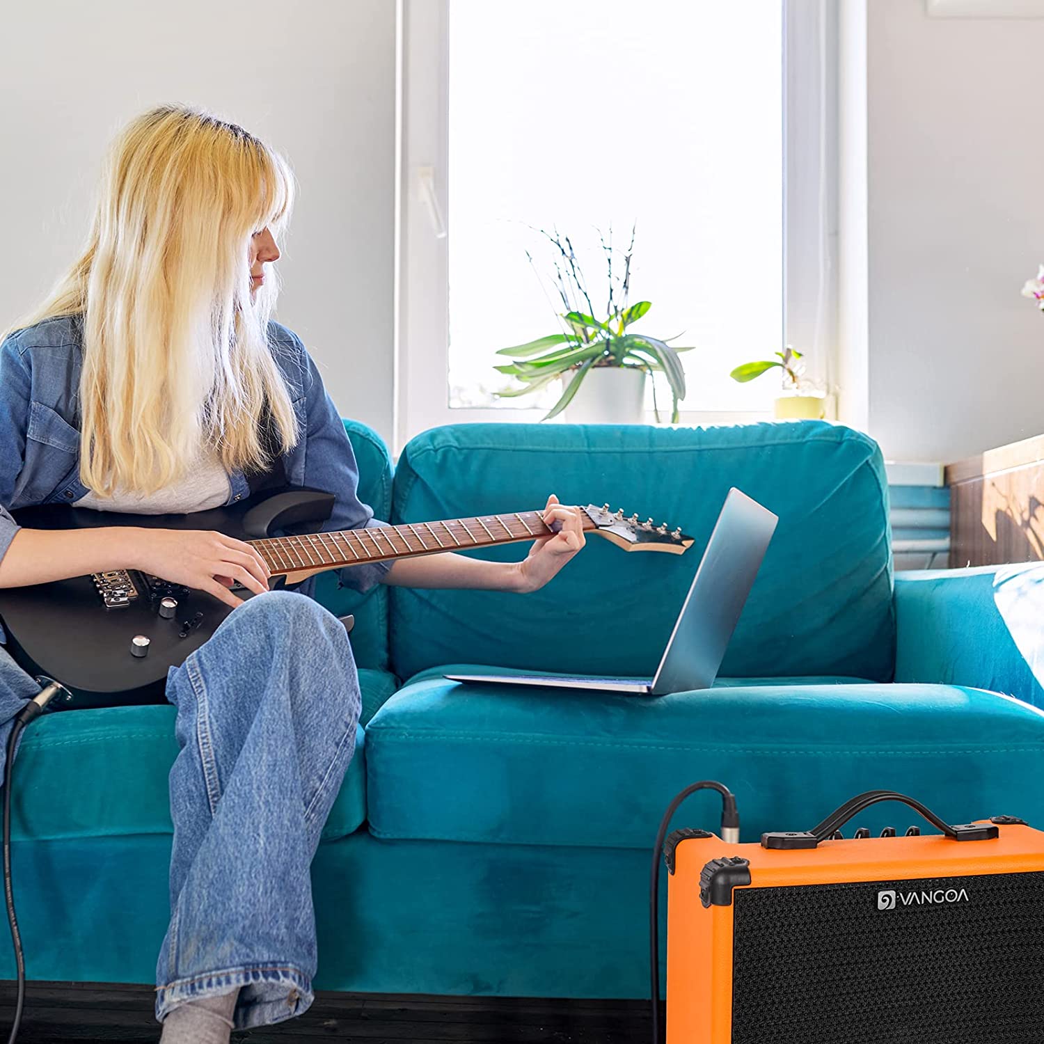 Vangoa Electric Guitar Amp 15W Orange