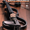 [🇨🇦]Vangoa Silent Electric Violin Full Size 4/4 with Ebony Fittings Black