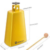 [available on Amazon]Vangoa 8 Inch Cow Bell With Mallet Beater Sticks Gold
