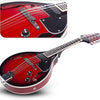 [🇺🇸🇨🇦]Vangoa A Style Acoustic Electric Mandolin Musical Instrument 8 String Red Sunburst