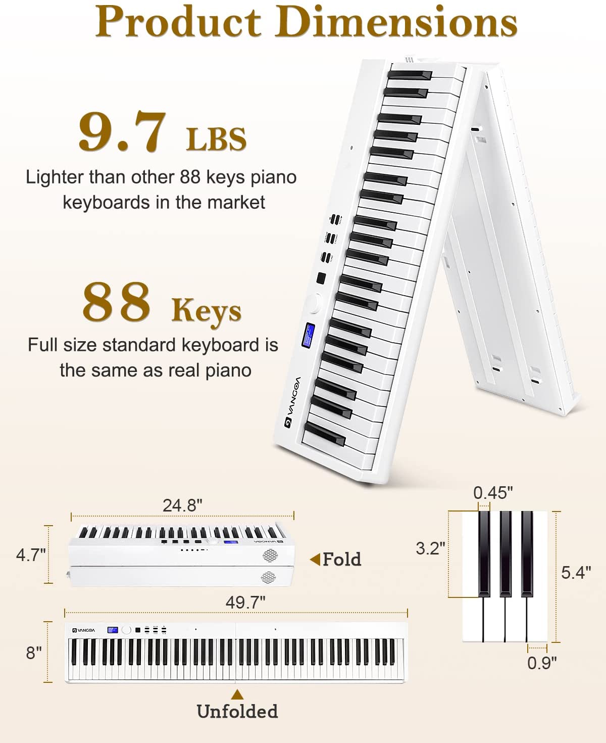 Standard 2025 piano keys