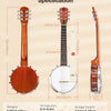 [ca]Vangoa VBG-20 6 String Banjo Guitar 26 Inch,  Portable Travel Banjitar, Beginner Kit