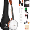 [🇺🇸🇨🇦]Vangoa Mini Banjo 5 String 26 Inch Travel Set for Kids Teens Youth Adults