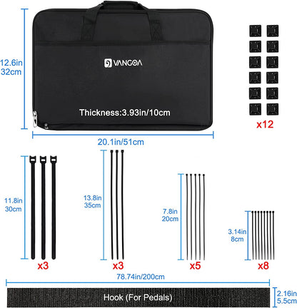 Vangoa Basic VPB30 Gitarren-Pedalboard mit Tragetasche, Aluminiumlegierung, ultradünn, 1,1 kg 