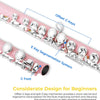 [coming soon]Vangoa Closed Hole C Flute for Beginners Kids Student 16 Keys Pink