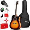 [available on Amazon]Vangoa VG-1 Sunburst Acoustic Guitar 41 Inch Full Size Glossy