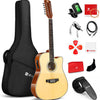 [available on Amazon]Vangoa 12 String Acoustic Electric Guitar Natural