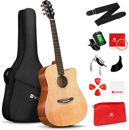 Guitare acoustique Vangoa pleine grandeur naturelle 