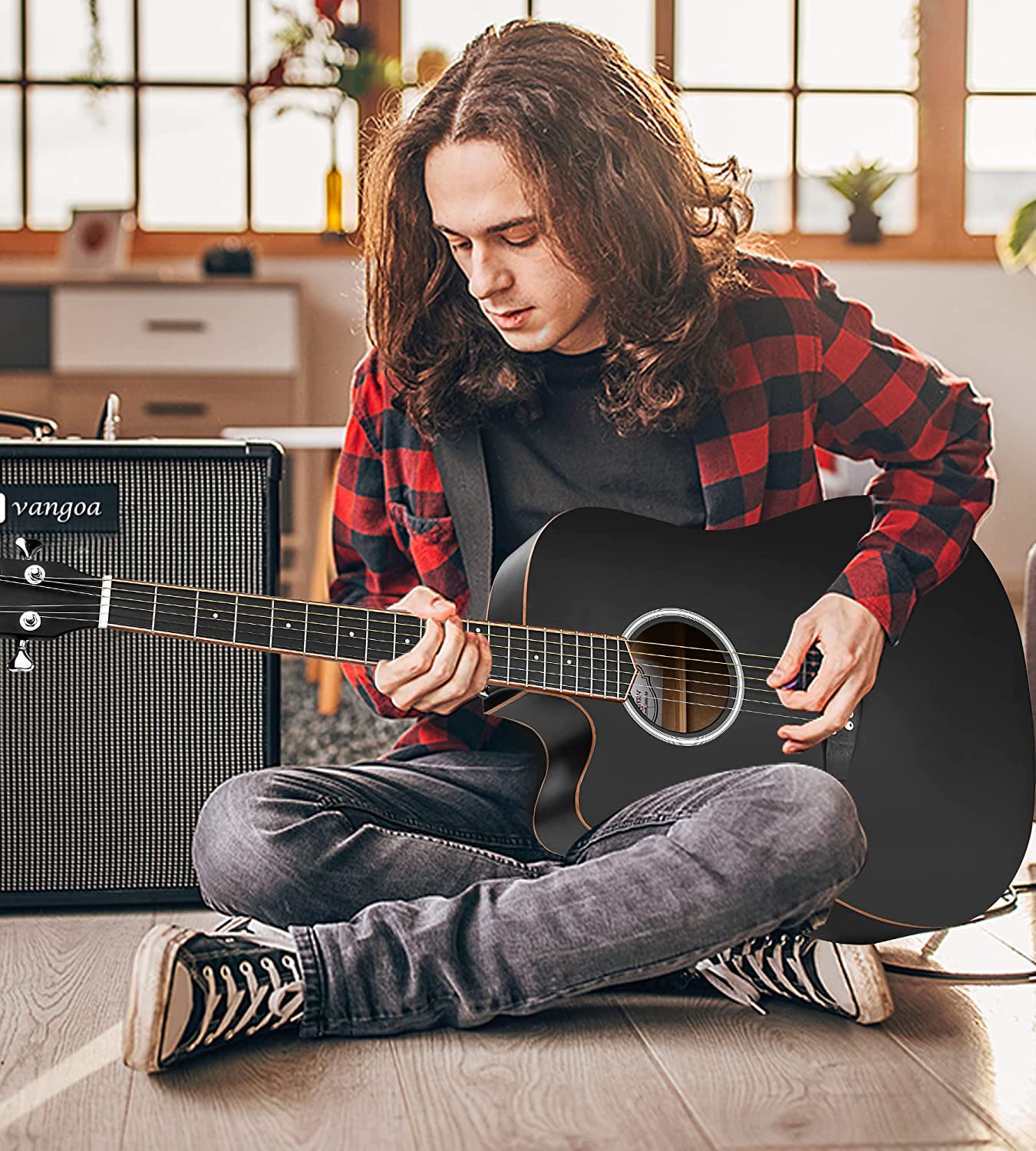 Vangoa VCE-1 Acoustic Electric Guitar Full Size 41 Inch