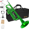 [available on Amazon]Vangoa VTB-1 Standard Bb Trumpet for Beginners with Valve Oil Green
