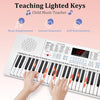 [🇺🇸🇨🇦🇬🇧]Vangoa VGK611 Piano Keyboard with Mini Lighted Keys for Beginner Kids Boy Girl White