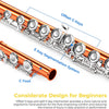 [available on Amazon]Vangoa Closed Hole C Flute for Beginners Kids Student 16 Keys Orange