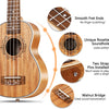 [🇺🇸🇩🇪🇫🇷🇮🇹🇪🇸]Vangoa VU401 Ukulele Soprano Mahogany 21 Inch Four String Starter Kit