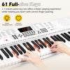 [available on Amazon]Vangoa VGK6101 Keyboard Piano with 61 Lighted Keys 3 Teaching Modes White