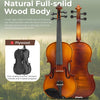 [available on Amazon]Vangoa VA400 Solid Wood Violin, 4/4 Full Size, Unique Flamed Maple Back
