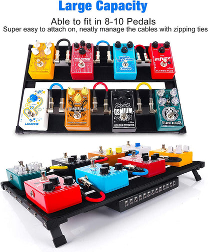 Vangoa Basic VPB30 Gitarren-Pedalboard mit Tragetasche, Aluminiumlegierung, ultradünn, 1,1 kg 