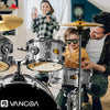 [available on Amazon]Vangoa Drum Set 22 Inch for Adults with Pedal Cymbals Stands Stool and Sticks, Silver