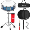 [available on Amazon]Vangoa Blue Snare Drum Set with Stand for Student 14"X 5.5"