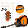 [available on Amazon]Vangoa VG-1 Sunburst Acoustic Guitar 41 Inch Full Size Glossy
