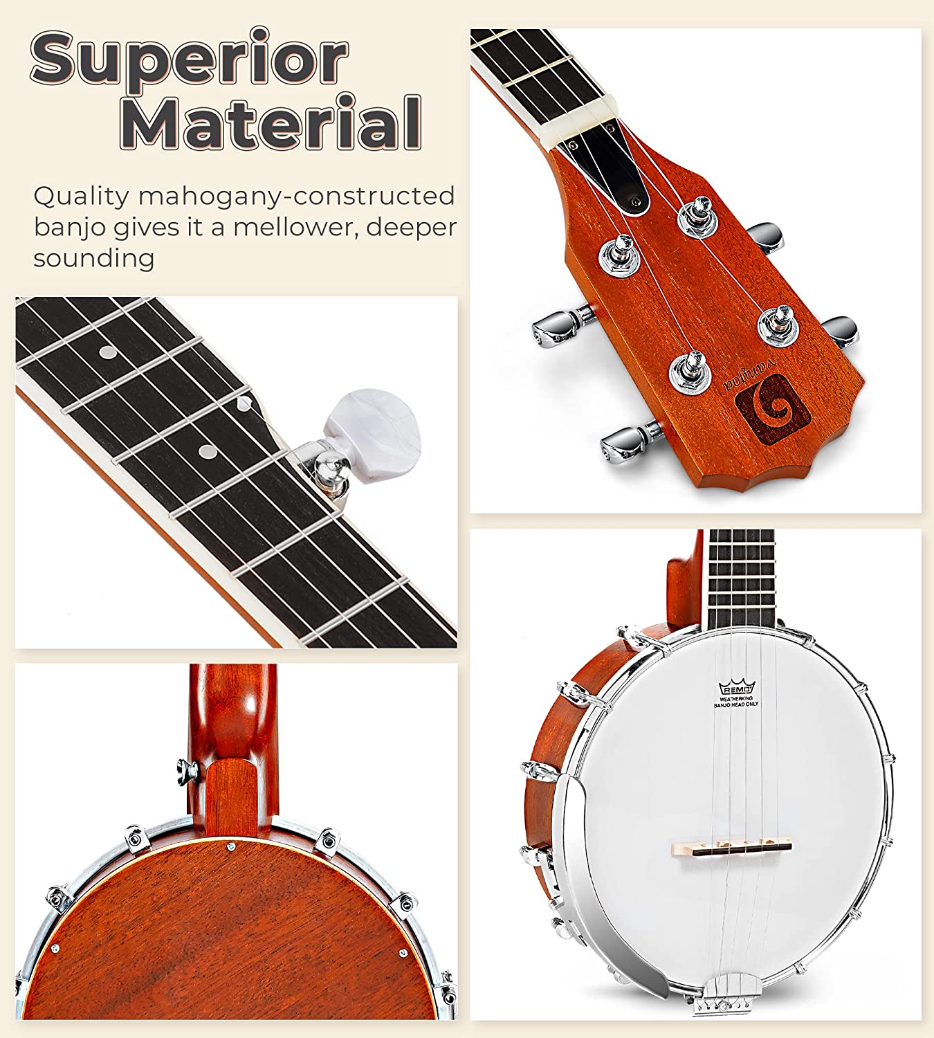 Kmise 5 string banjo outlet