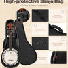 [available on Amazon]Vangoa VBJ08-5 5 String Banjo with Tone Ring, 26 Inch Mini Banjo 5 String Beginner kit, Mahogany Small Portable Banjoe with Fiberskyn Remo Head, Geared 5th Tuner