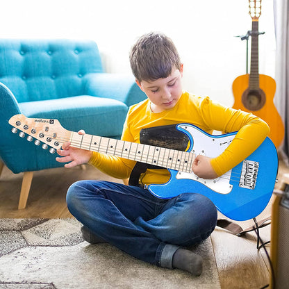 Vangoa 30 Inch Kids Electric Guitar with Digital Tuner Blue