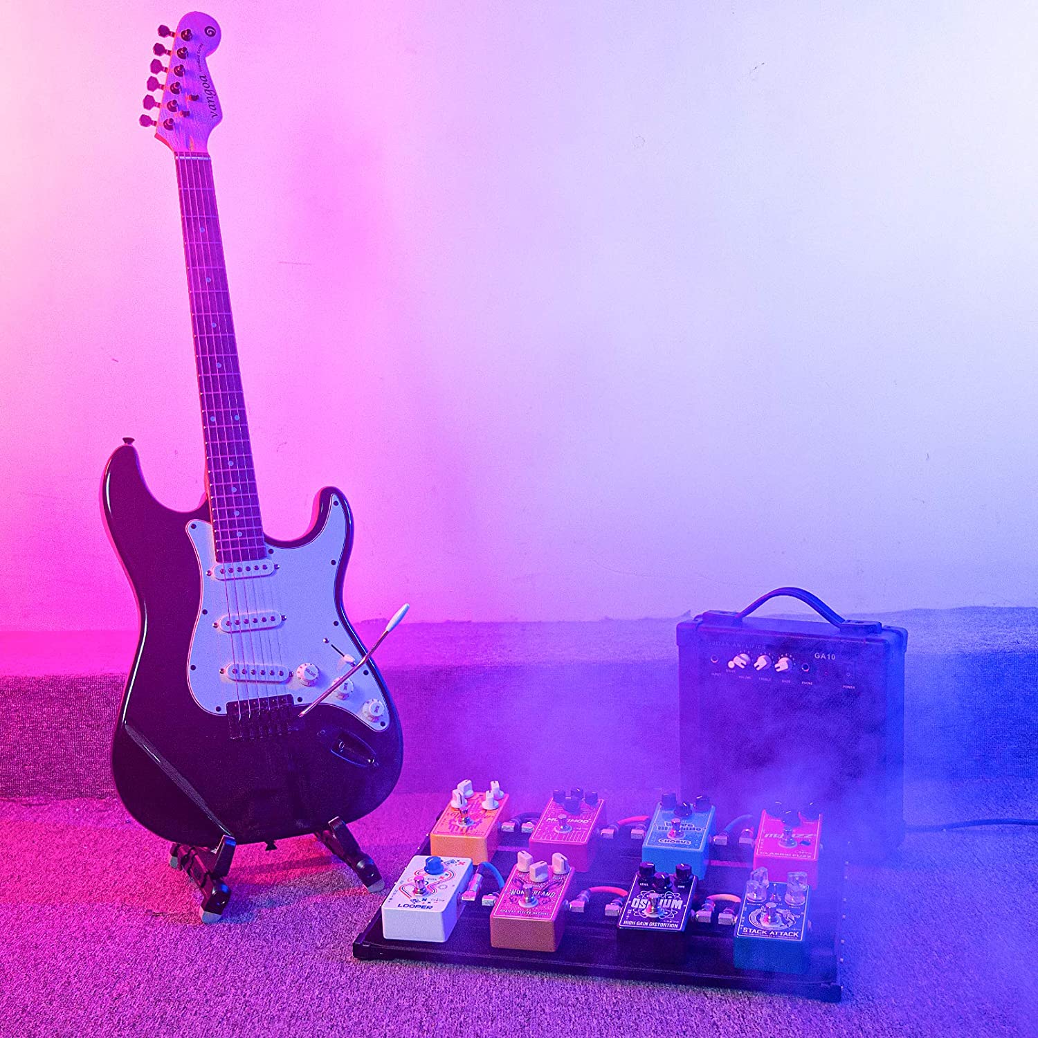 Vangoa Basic VPB30 Gitarren-Pedalboard mit Tragetasche, Aluminiumlegierung, ultradünn, 1,1 kg 