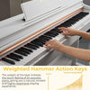 [available on Amazon]Vangoa VDP-H200 88 Key Weighted Digital Piano with Furniture Stand, Slide Key Cover White
