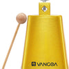 [available on Amazon]Vangoa 6 Inch Cow Bell With Mallet Beater Sticks Gold